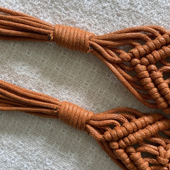 Boho woven tie belt with wooden beads - Picture 9 of 9